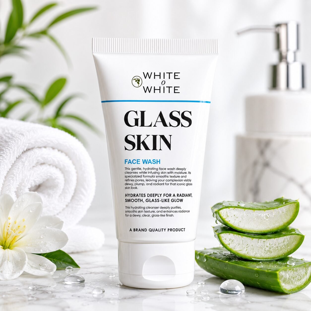 White O White Glass Skin Face Wash